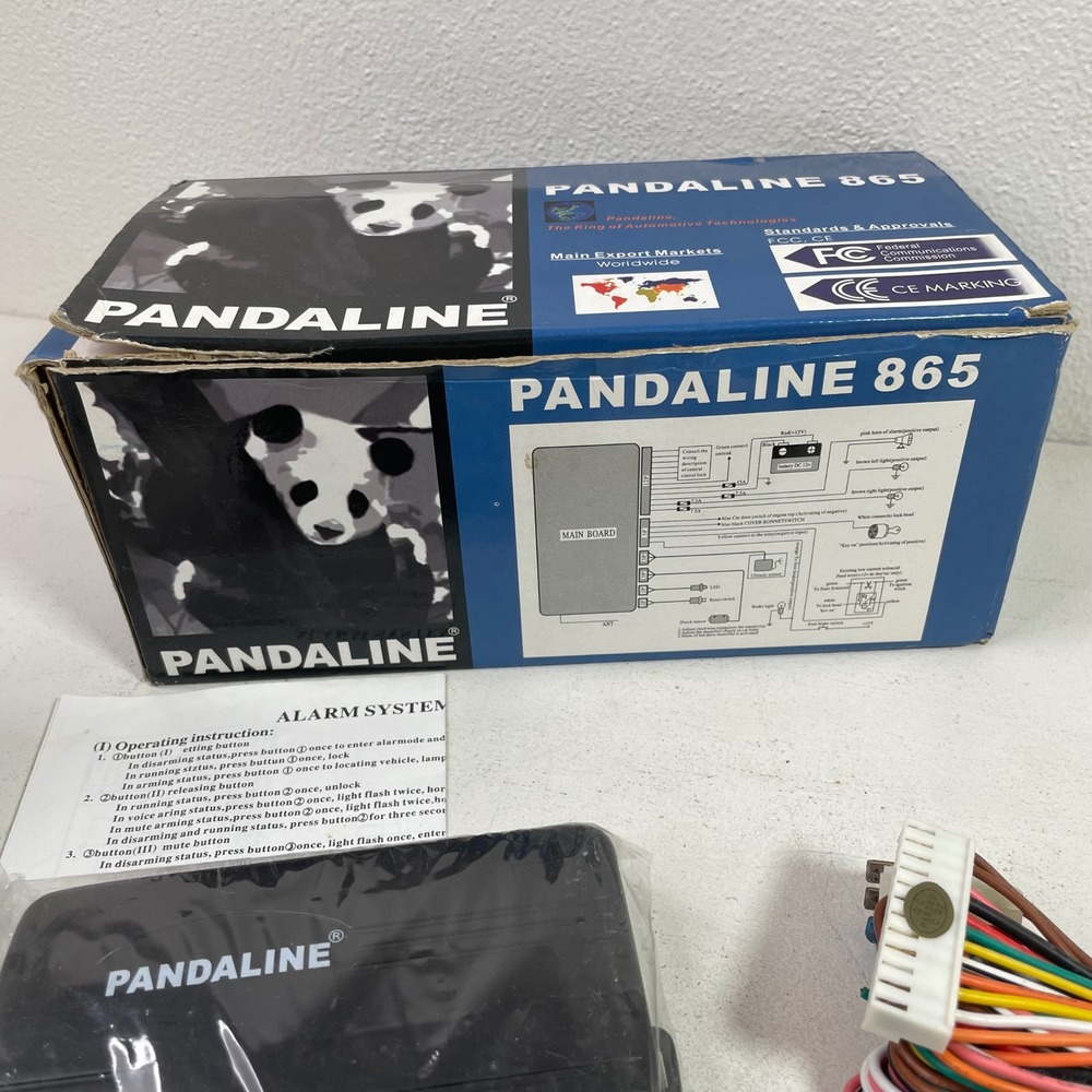 Pandaline 865 Car Alarm System 12V 15W Security Kit with 2 Remote Key Fobs New - Picture 3 of 16